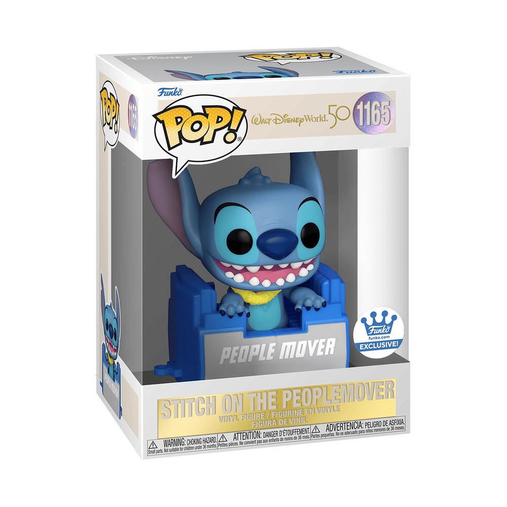 Funko Pop Disney Stitch on the Peoplemover WDW 50th Exclusive 1165 Vinyl Figure